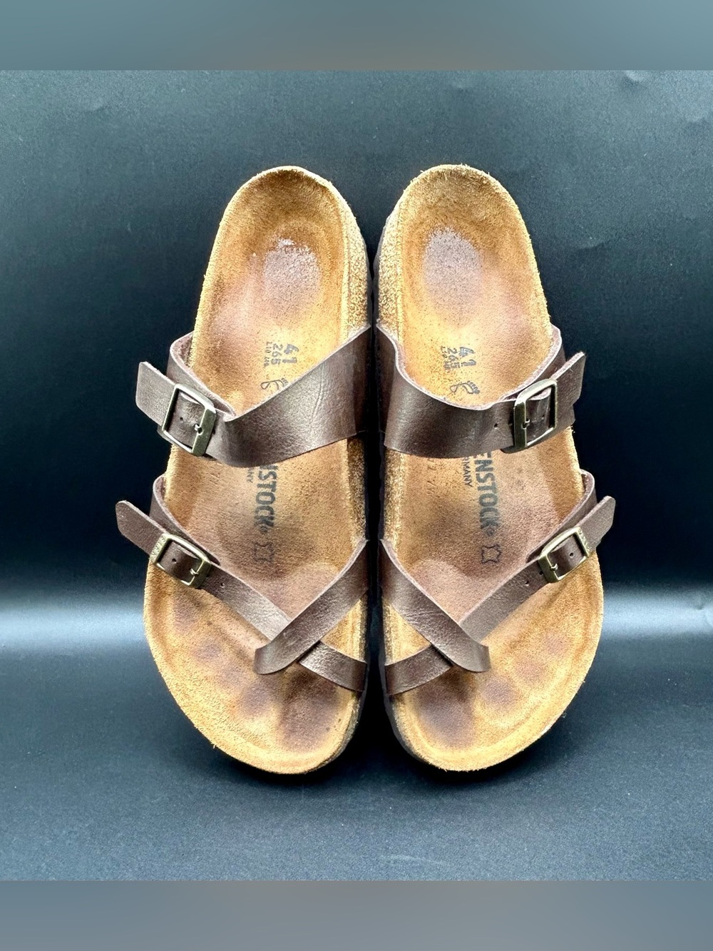BIRKENSTOCK Mayari Toe-Loop Sandals. Metallic Taupe Finish. EU Size 41 - Picture 2 of 8